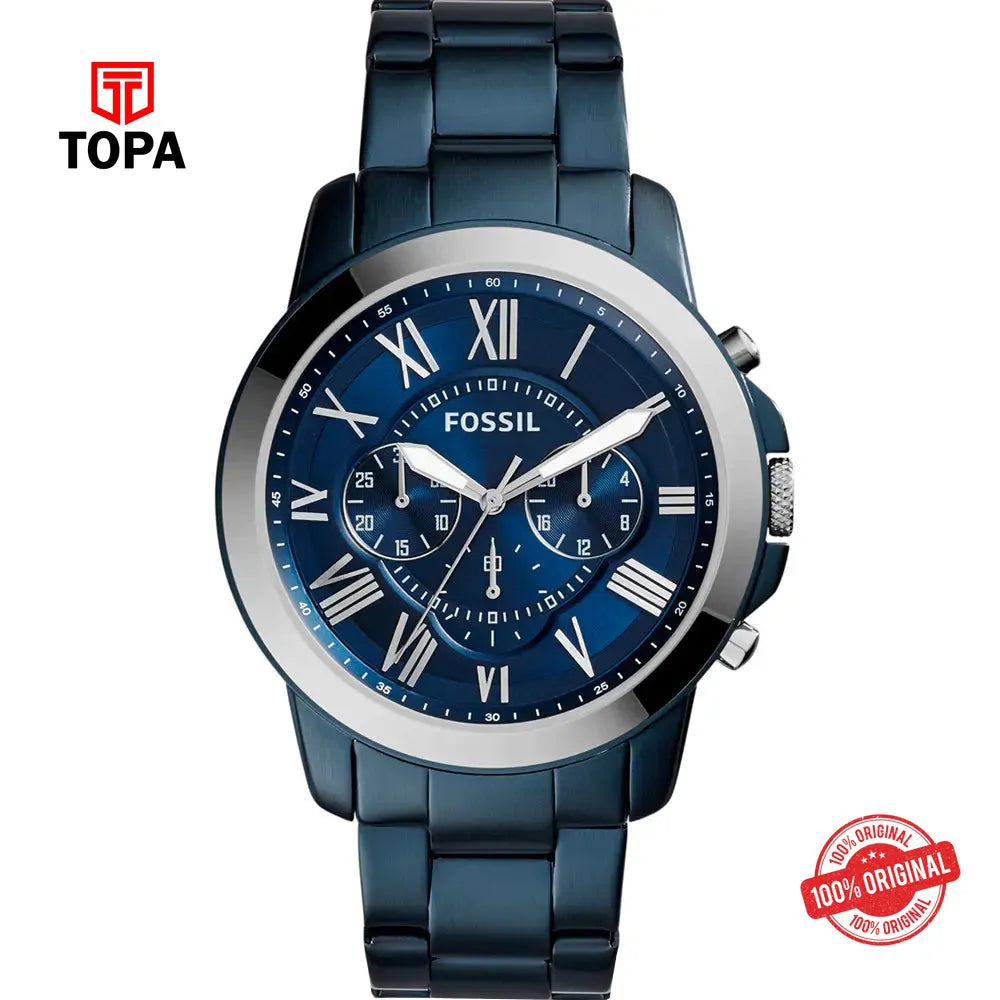 Fossil FS-5230 Grant Metal Band Men Watch - Topa