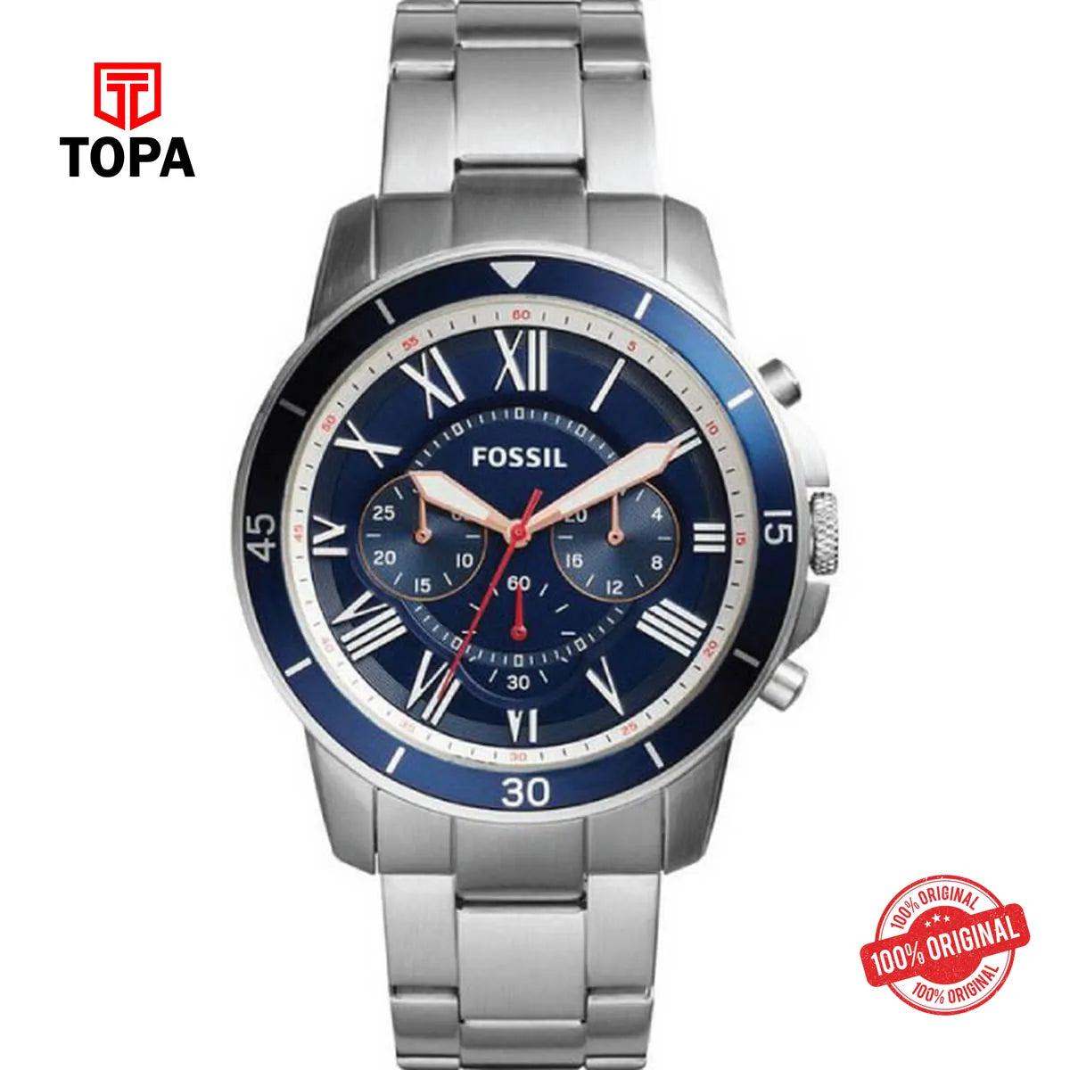 Fossil FS-5238 Metal Band Men's Watch - Topa
