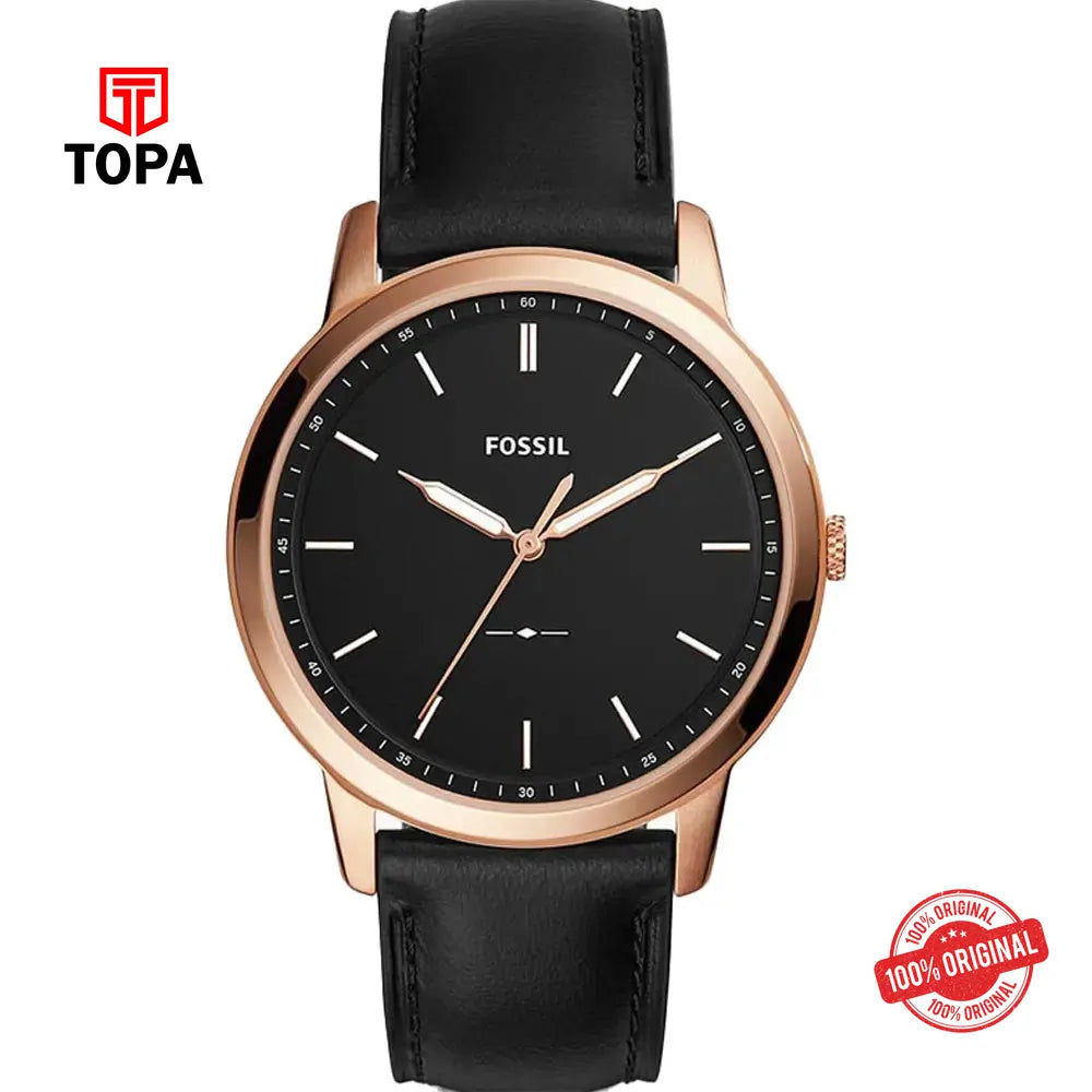 Fossil FS-5376 Leather Band Men Watch - Topa