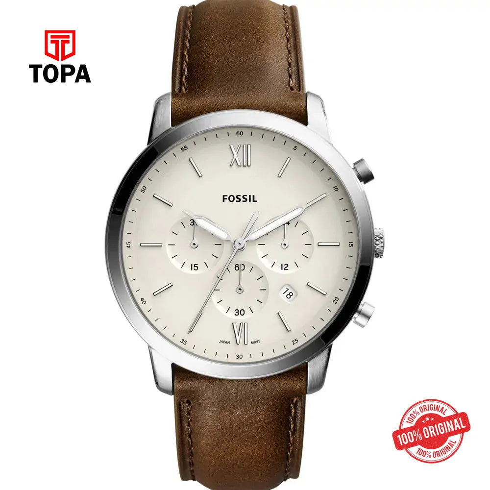 Fossil FS-5380 Neutra Leather Band Men Watch - Topa