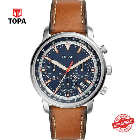 Fossil FS-5414 Goodwin Leather Band Men Watch - Topa