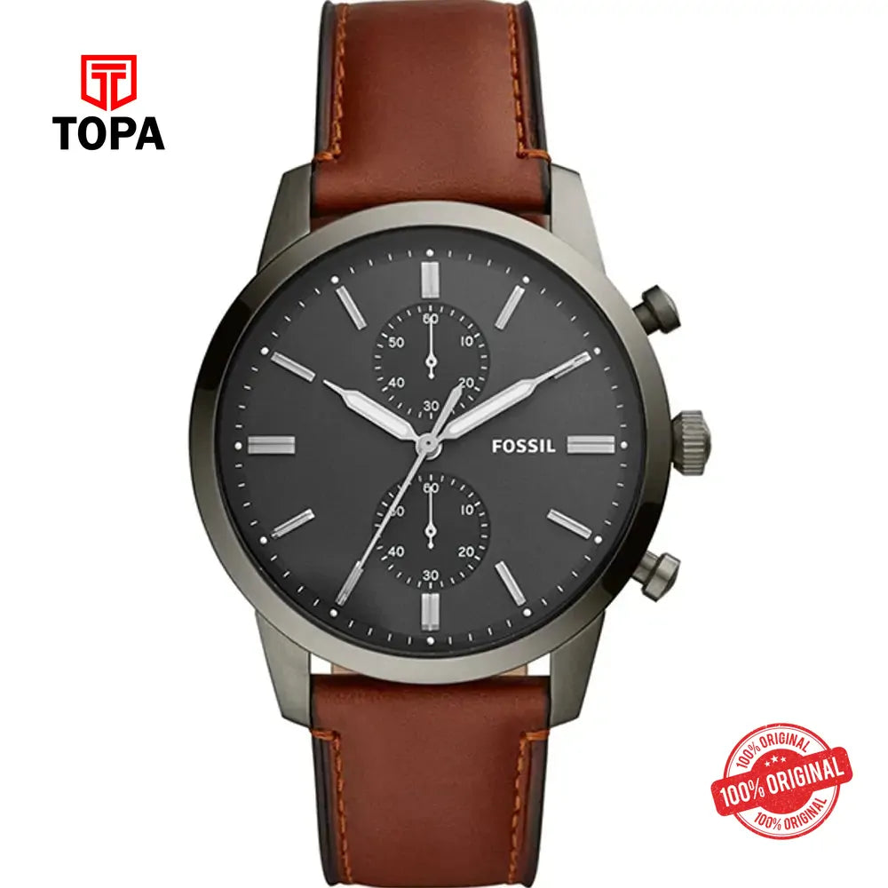 Fossil FS-5522 Townsman Leather Band Men Watch - Topa