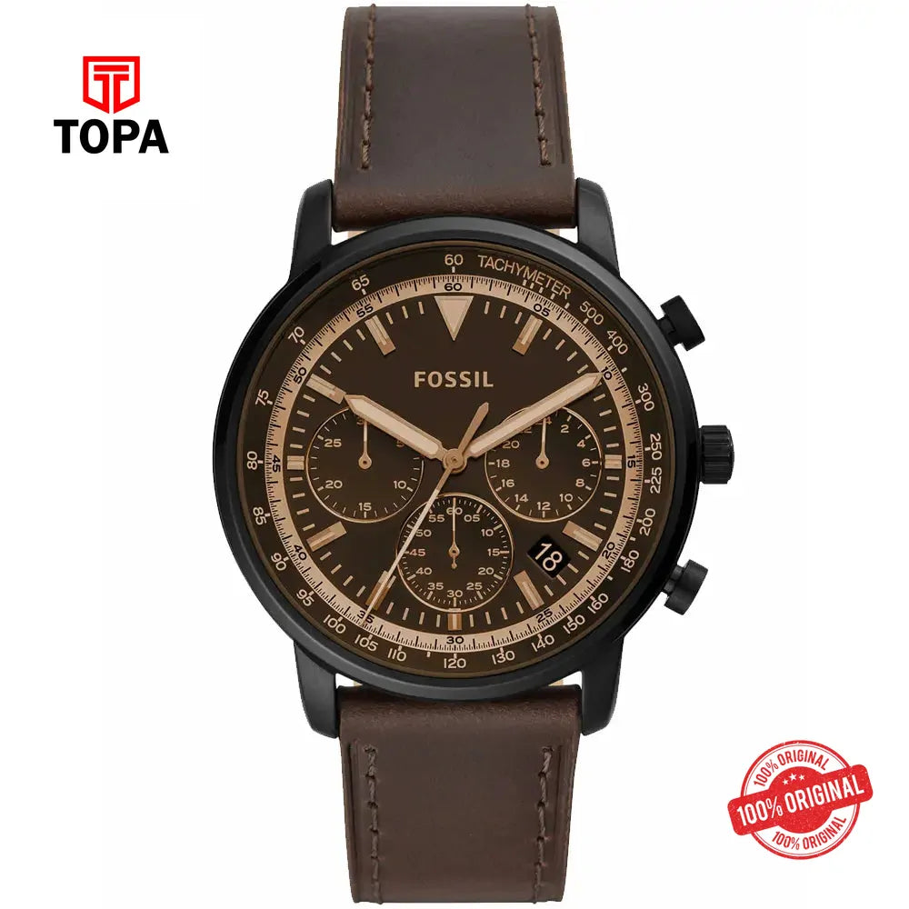 Fossil FS-5529 Goodwin Leather Band Men Watch - Topa