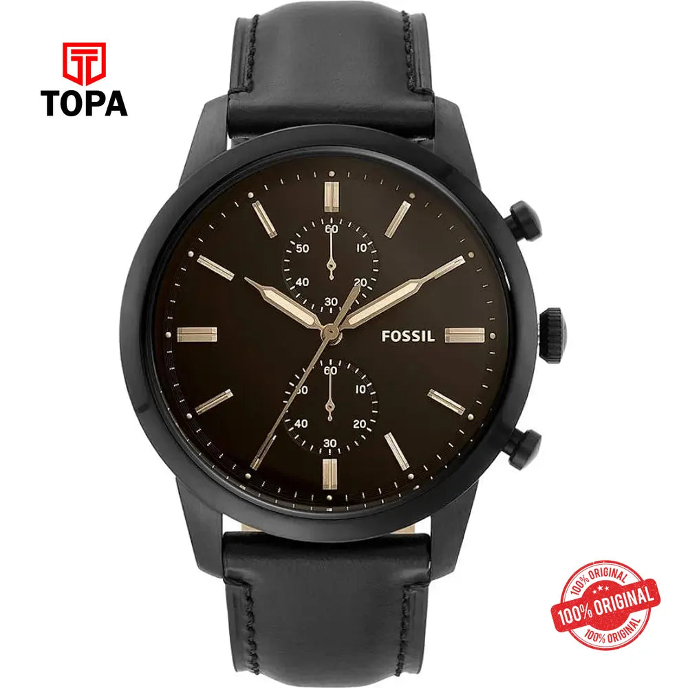 Fossil FS-5585 Townsman Leather Band Men Watch - Topa