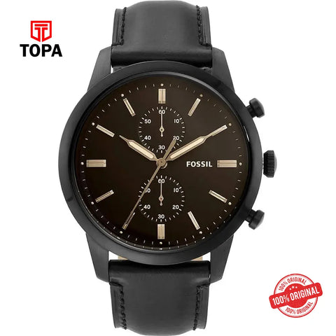 Fossil FS-5585 Townsman Leather Band Men Watch - Topa