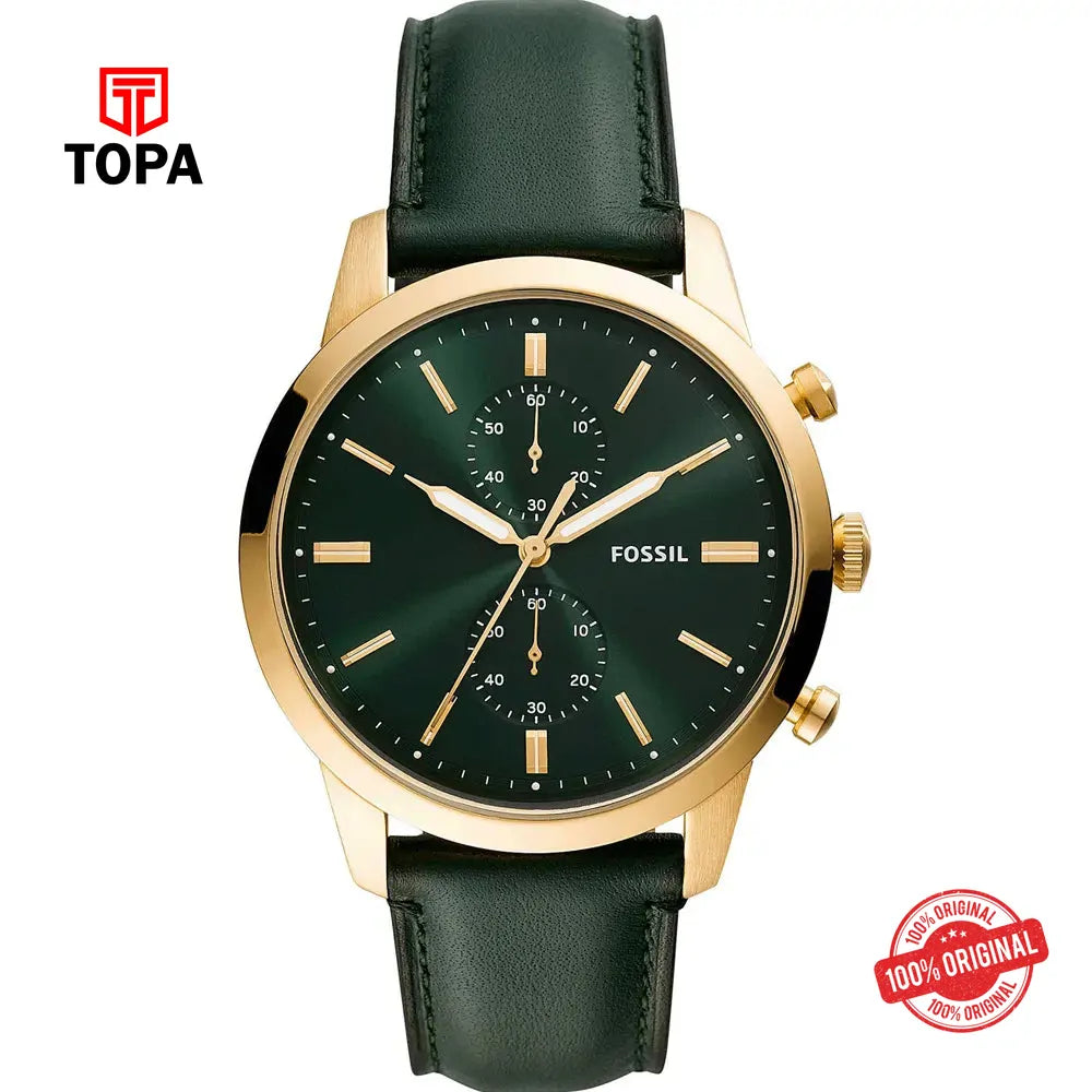 Fossil FS-5599 Townsman Leather Band Men Watch - Topa