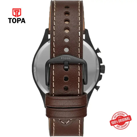 Fossil FS-5674 Dillinger Leather Band Men Watch - Topa