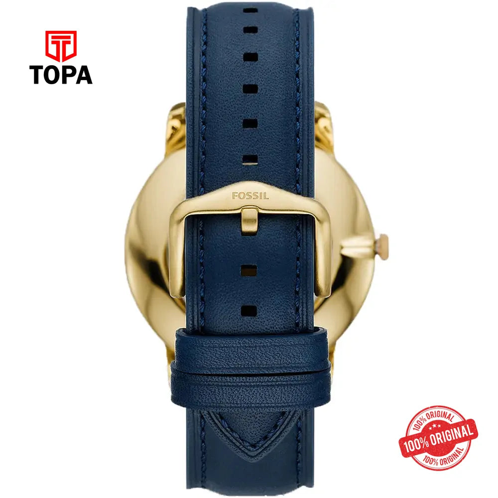 Fossil FS-5789 Minimalist Leather Band Men Watch - Topa