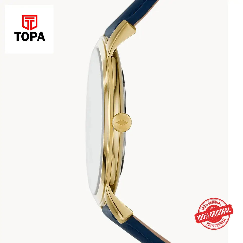 Fossil FS-5789 Minimalist Leather Band Men Watch - Topa