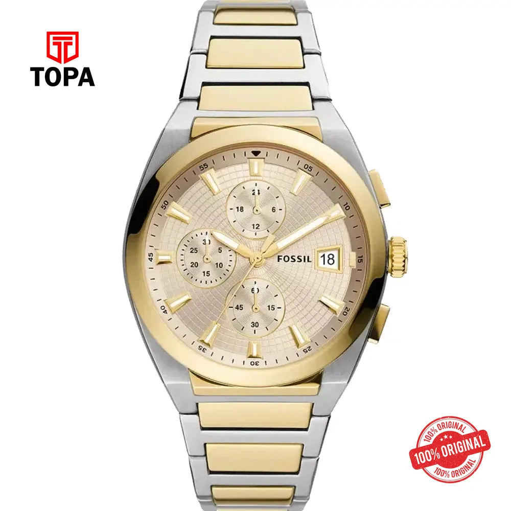 Fossil FS-5796 Everett Metal Band Men Watch - Topa