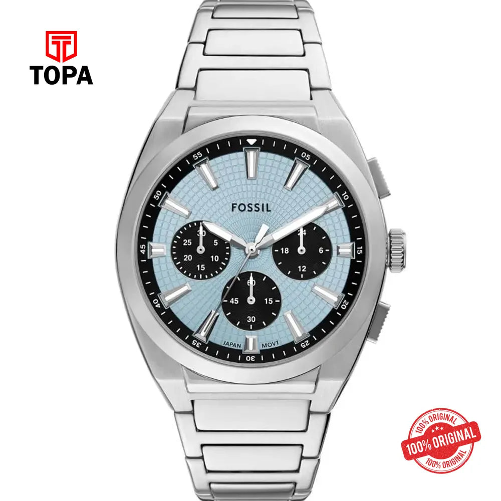 Fossil FS-6105 Everett Metal Band Men Watch - Topa