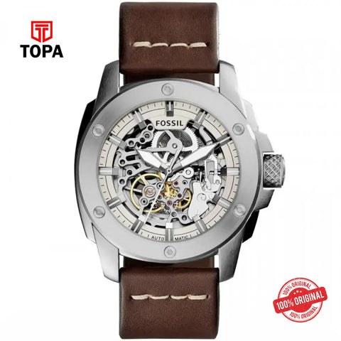 Fossil ME-3083 Leather Band Men Watch - Topa