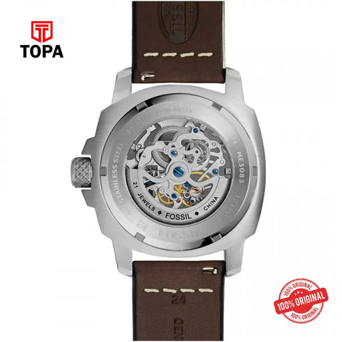 Fossil ME-3083 Leather Band Men Watch - Topa