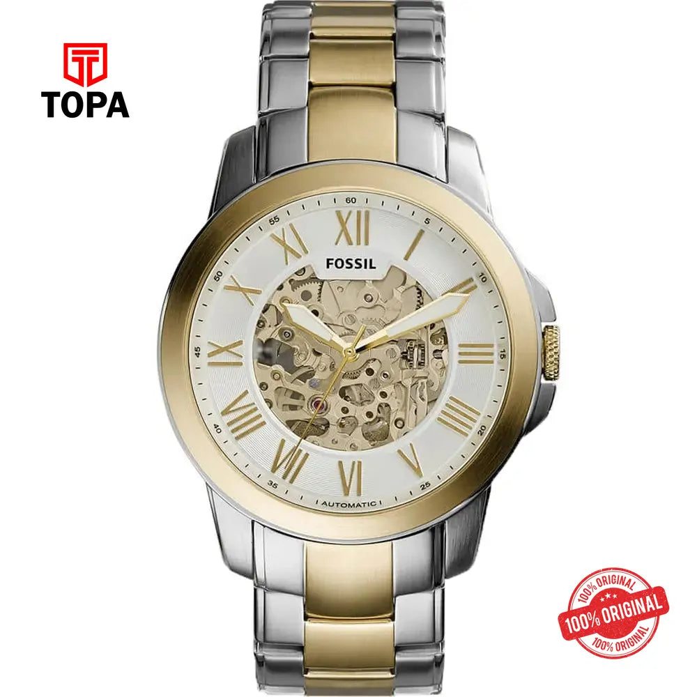 Fossil ME-3112 Grant Automatic Metal Band Men Watch - Topa