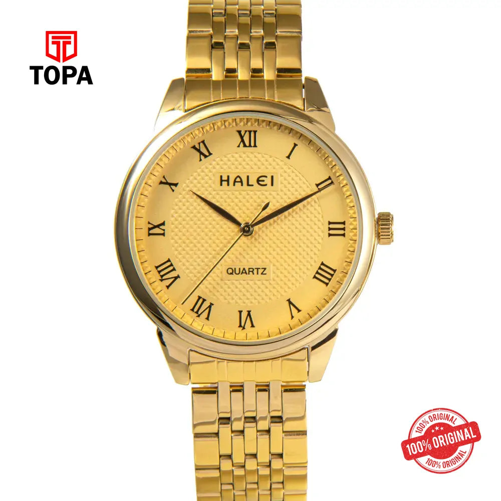 Halei 492L-16 Metal Band Women Watch - Topa