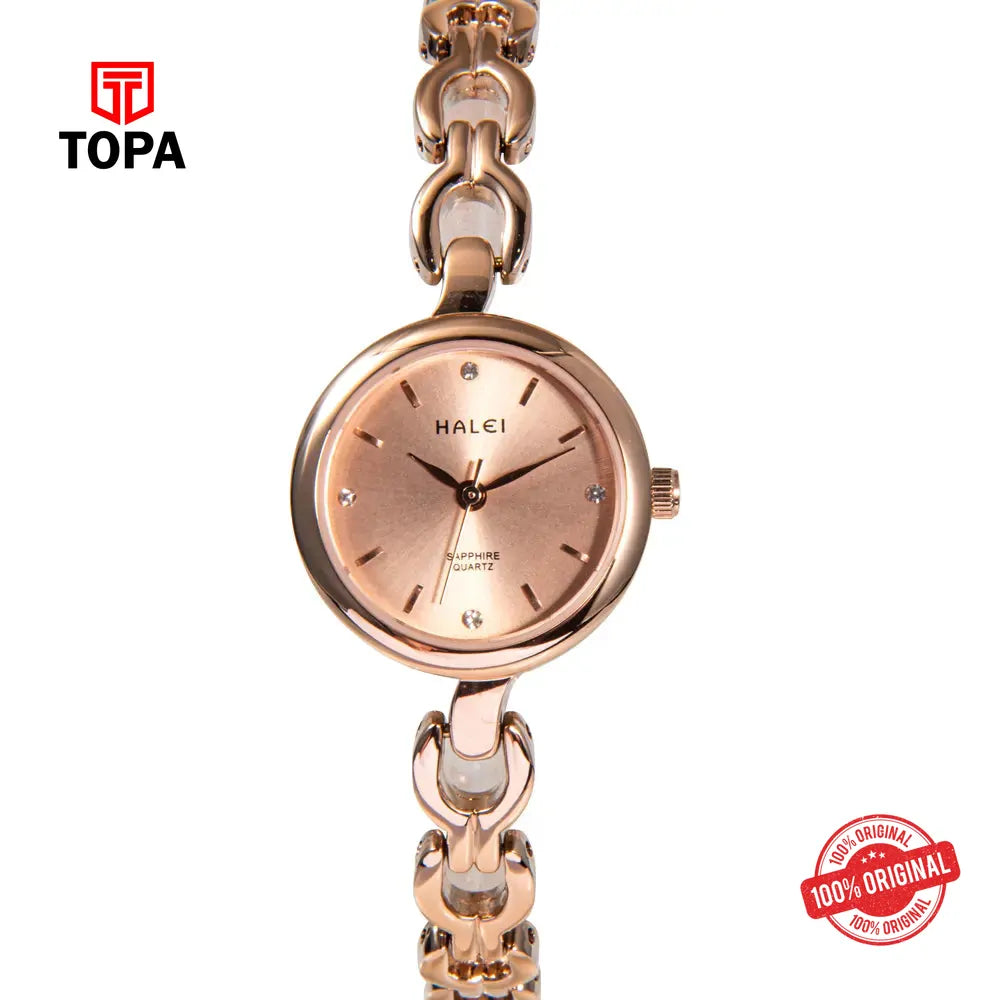Halei 5008L-RG Metal Band Women Watch - Topa