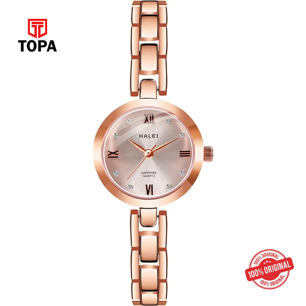 Halei 5009L-10 Metal Band Women Watch - Topa