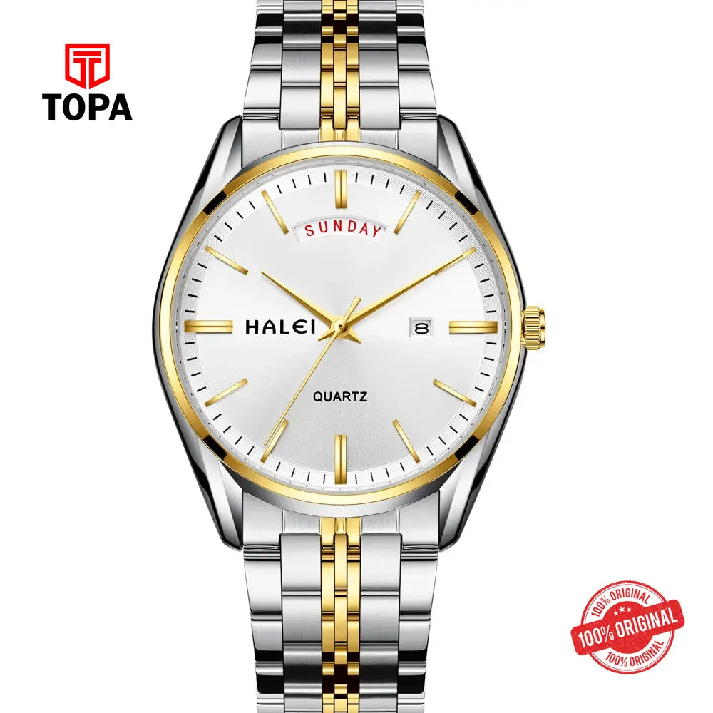 Halei 582L-03 Metal Band Women Watch - Topa