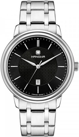 Hanowa 16-5087.04.007 Quartz Analog Men's Watch with black dial