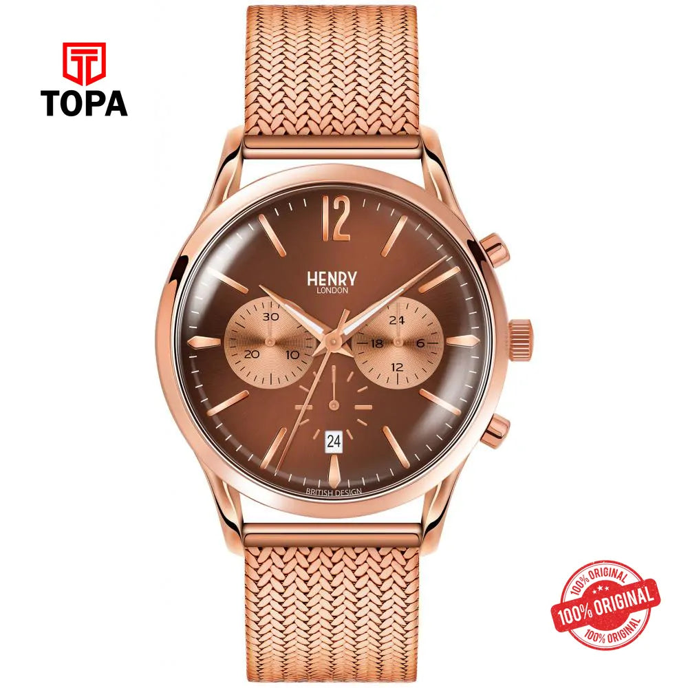 Henry London HL41-CM-0056-63 Mesh Band Men Watch - Topa
