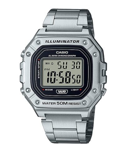 Casio W-218HD-1A Unisex Digital Watch Resin Band 50m Water Resistant