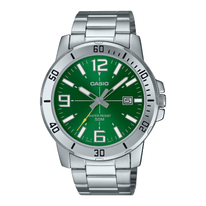 Casio MTP-VD01D-3B Men's Analog Watch Stainless Steel Bracelet Water Resistant