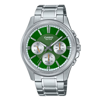 Casio MTP-1375D-3A Men's Analog Watch Stainless Steel Bracelet Water Resistant