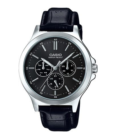 Casio MTP-V300L-1A Men's Analog Watch Leather Band Water Resistant