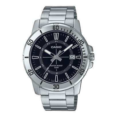 Casio MTP-VD01D-1C Men's Analog Watch Stainless Steel Bracelet Water Resistant