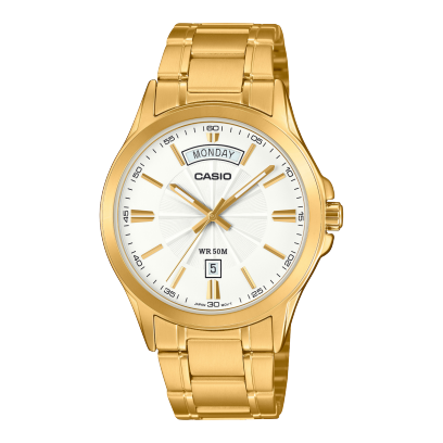 Casio MTP-1381GD-7A Men's Analog Watch Stainless Steel Bracelet Water Resistant