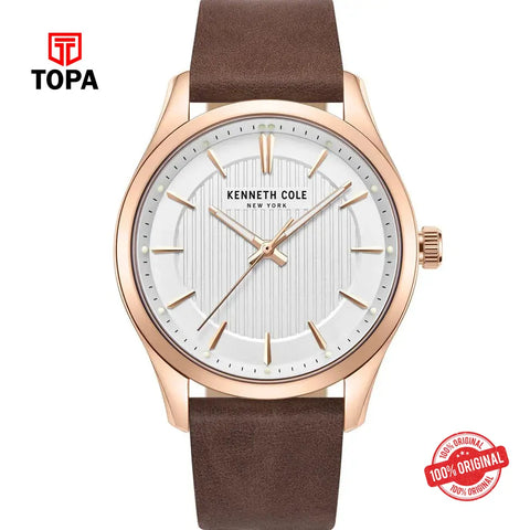Kenneth Cole KCWGA2234505 Leather Band Men Watch - Topa