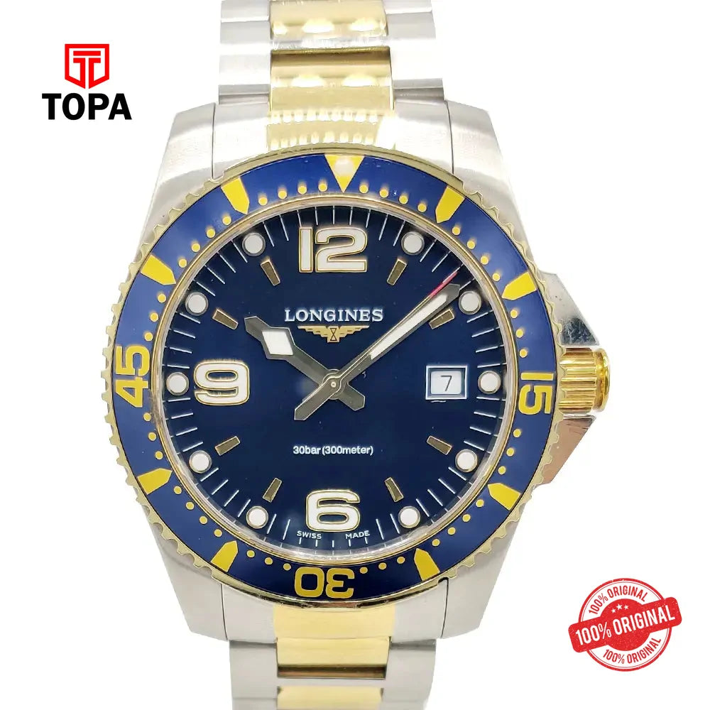Longiness L3.740.3.96.7 Pre-Owned Metal Band Men Watch - Topa