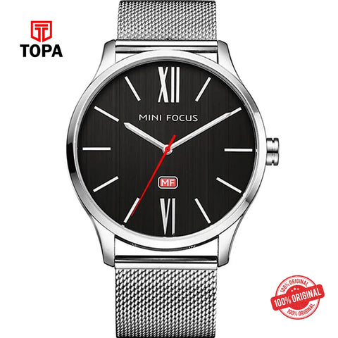 Mini Focus MF0018G-03 Mesh Band Men Watch - Topa