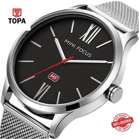 Mini Focus MF0018G-03 Mesh Band Men Watch - Topa