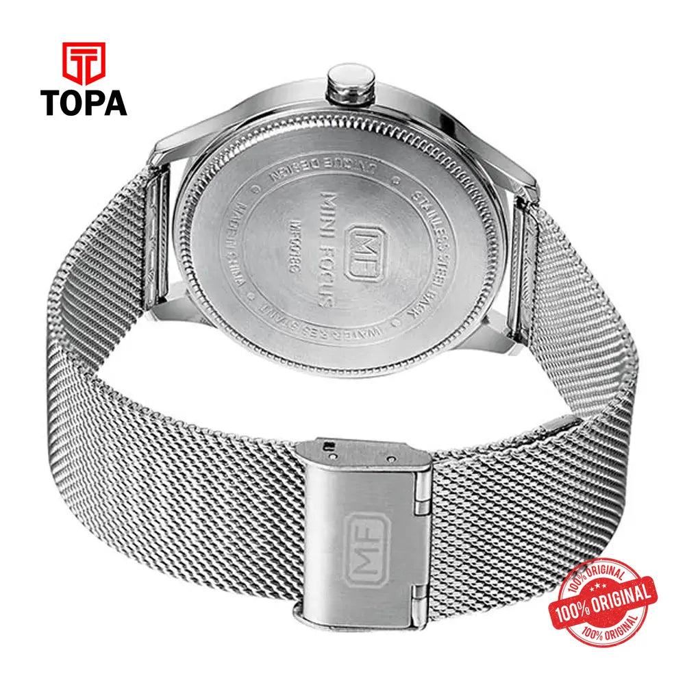 Mini Focus MF0018G-03 Mesh Band Men Watch - Topa