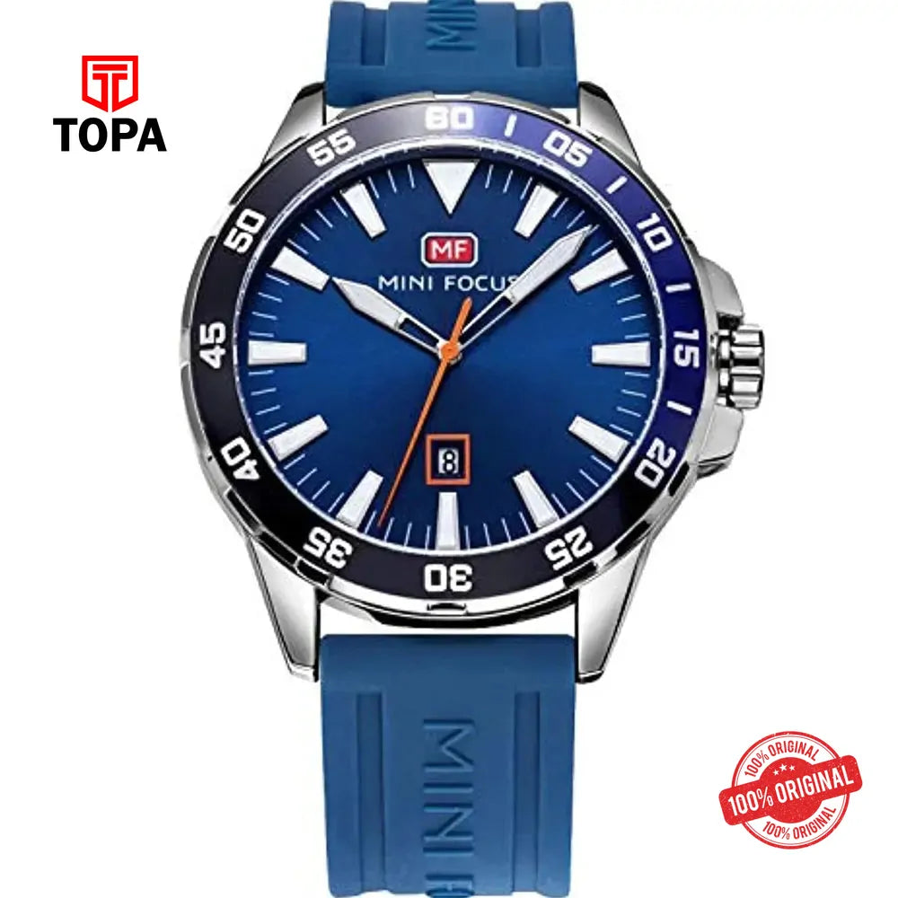 Mini Focus MF0020G-02 Rubber Band Men Watch - Topa