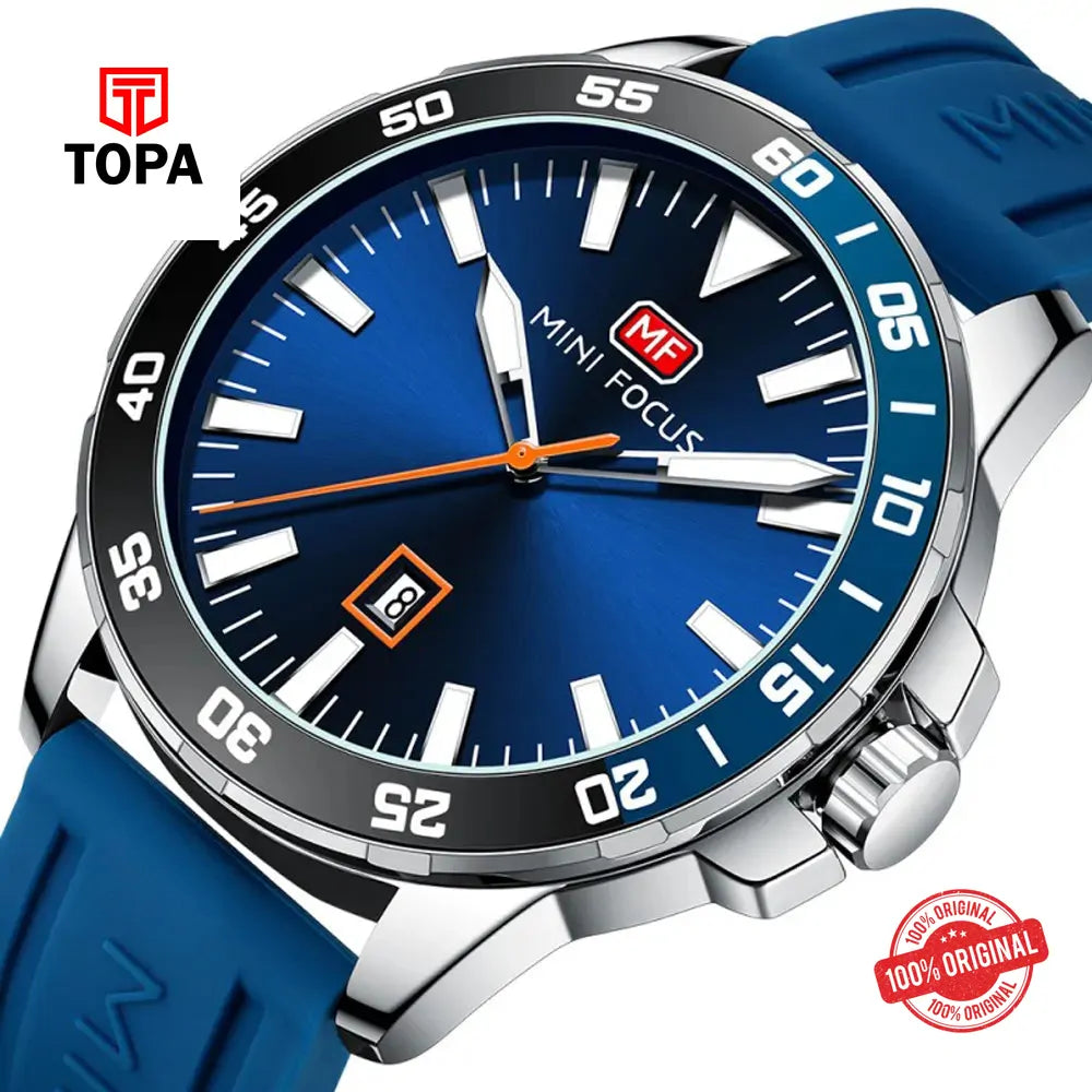 Mini Focus MF0020G-02 Rubber Band Men Watch - Topa