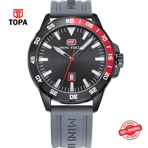 Mini Focus MF0020G-03 Rubber Band Men Watch - Topa