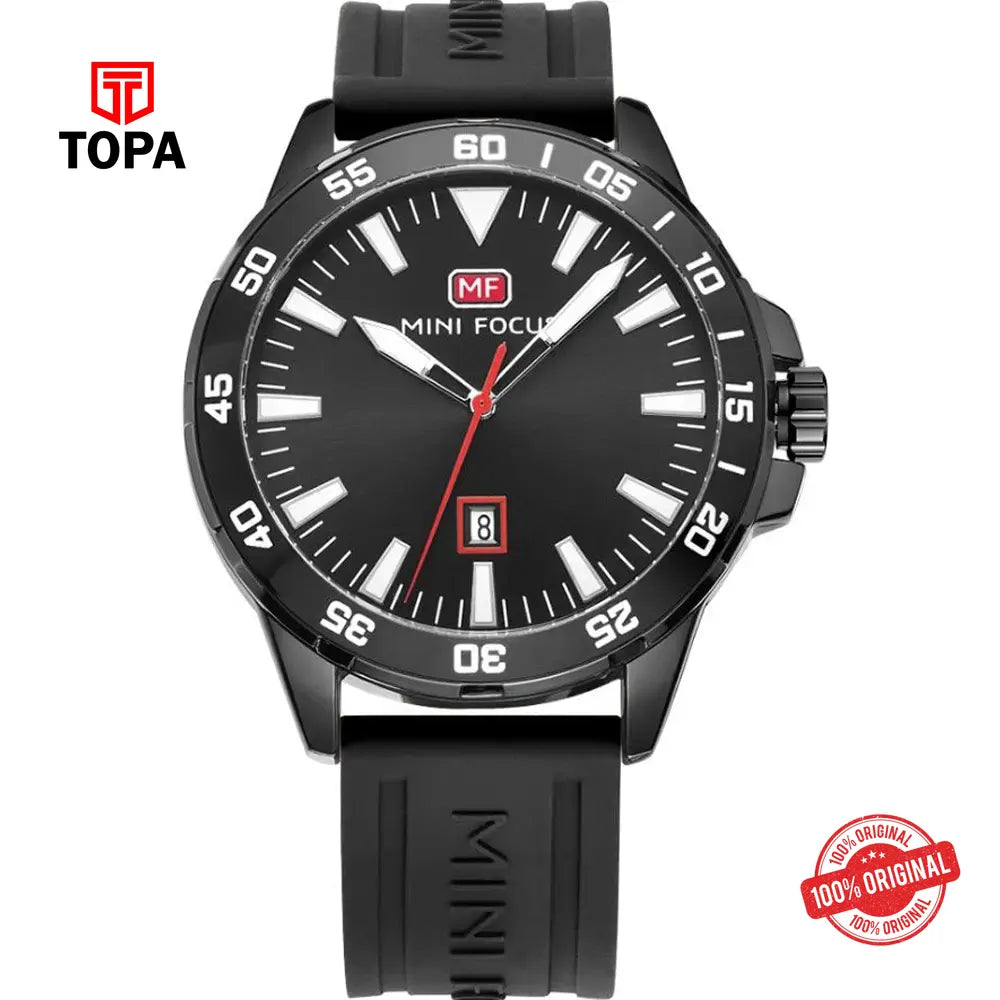 Mini Focus MF0020G-04 Rubber Band Men Watch - Topa