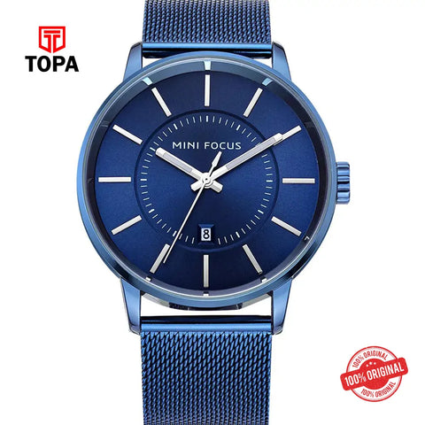 Mini Focus MF0034G-02 Mesh Band Men Watch - Topa