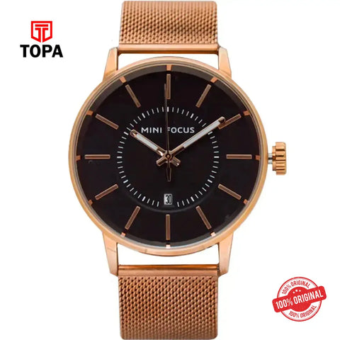 Mini Focus MF0034G-03 Mesh Band Men Watch - Topa