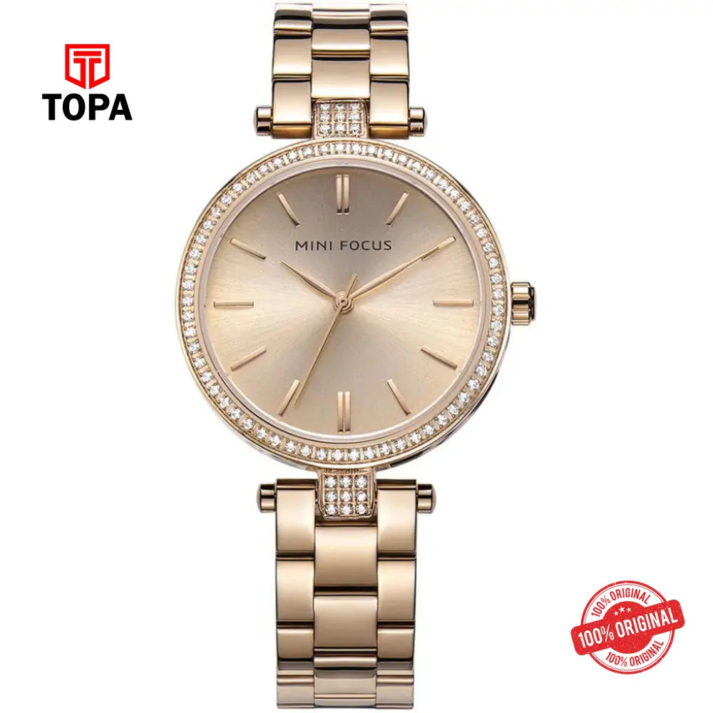 Mini Focus MF0039L-05 Metal Band Women Watch - Topa