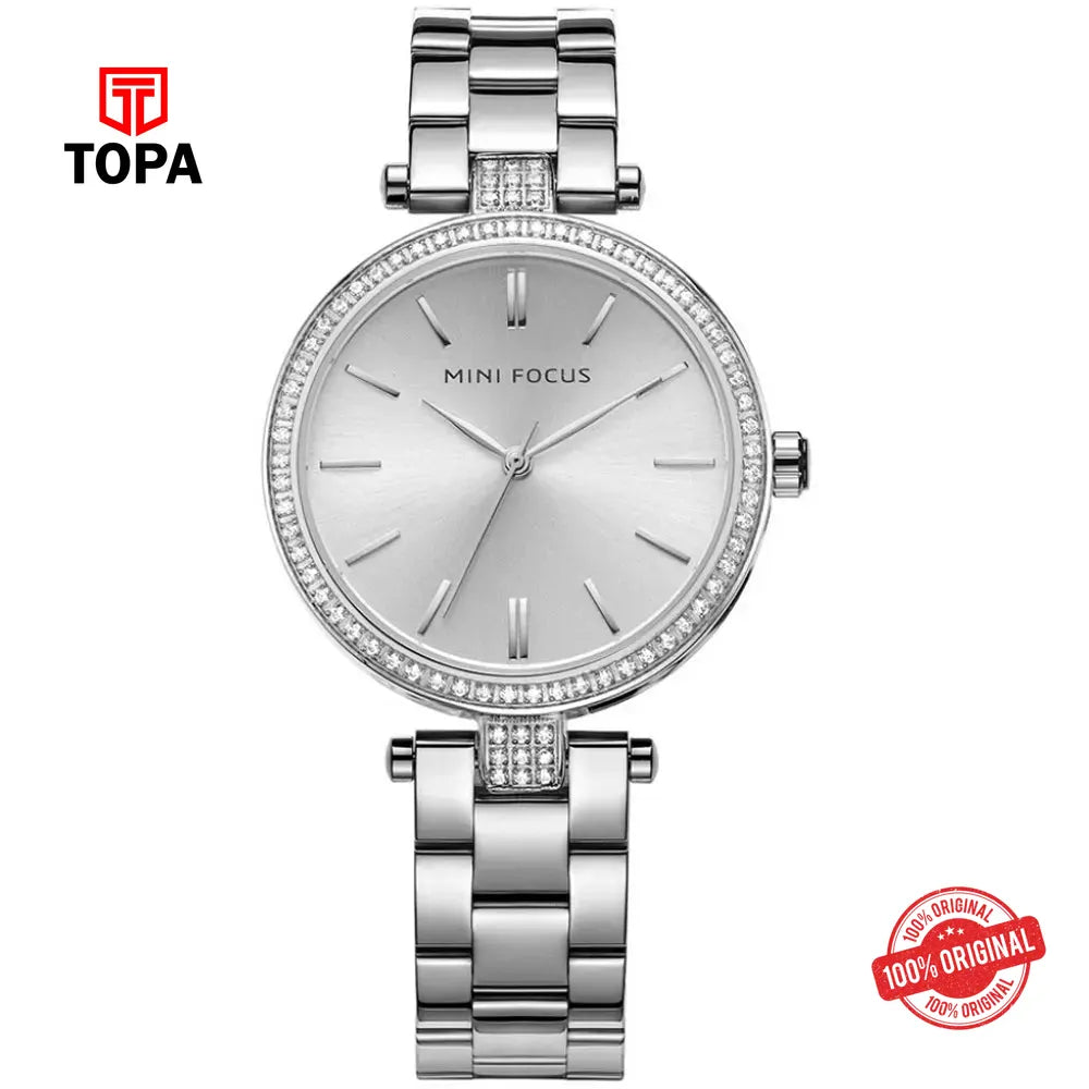 Mini Focus MF0039L-06 Metal Band Women Watch - Topa