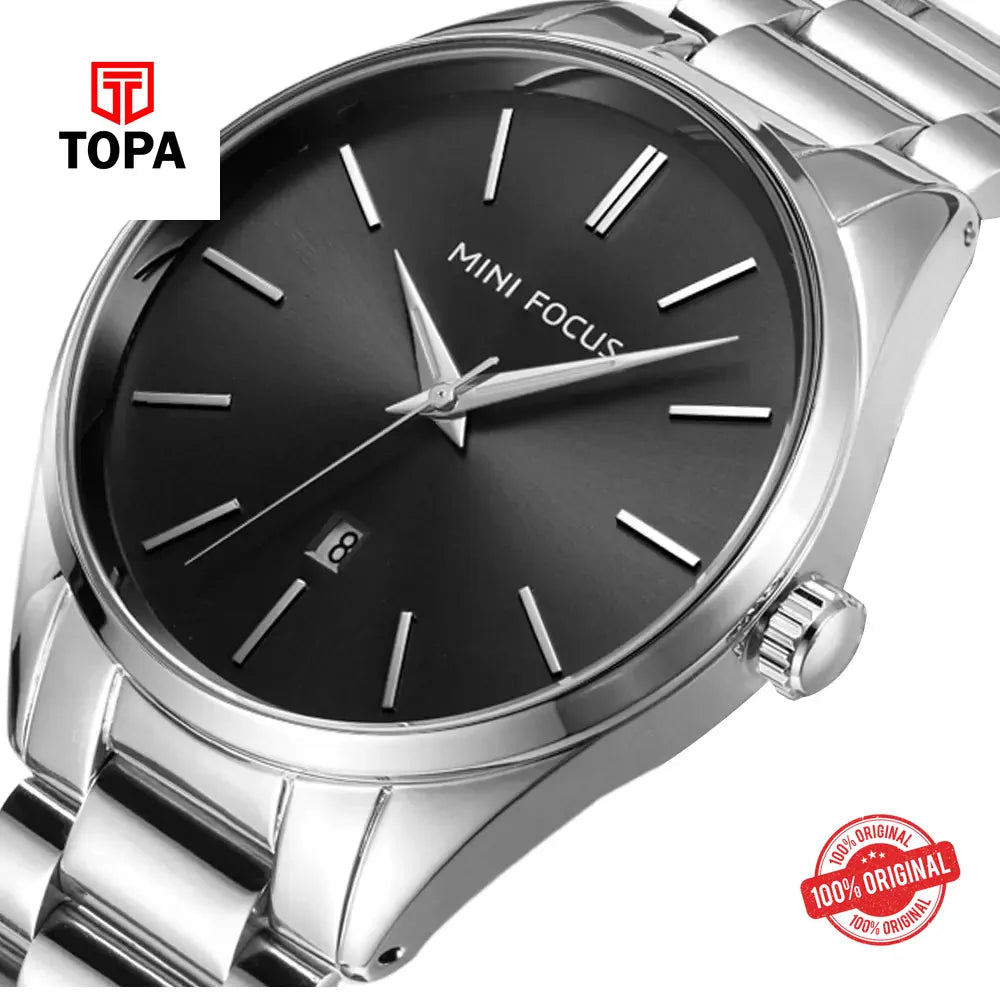 Mini Focus MF0050G-03 Metal Band Men Watch - Topa