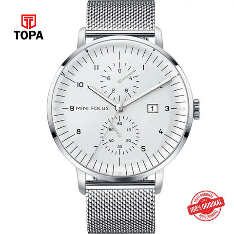 Mini Focus MF0052G-04 Mesh Strap Men Watch - Topa