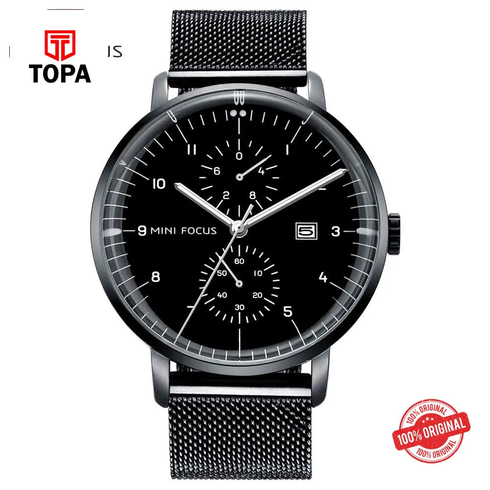 Mini Focus MF0052G-06 Mesh Strap Men Watch - Topa