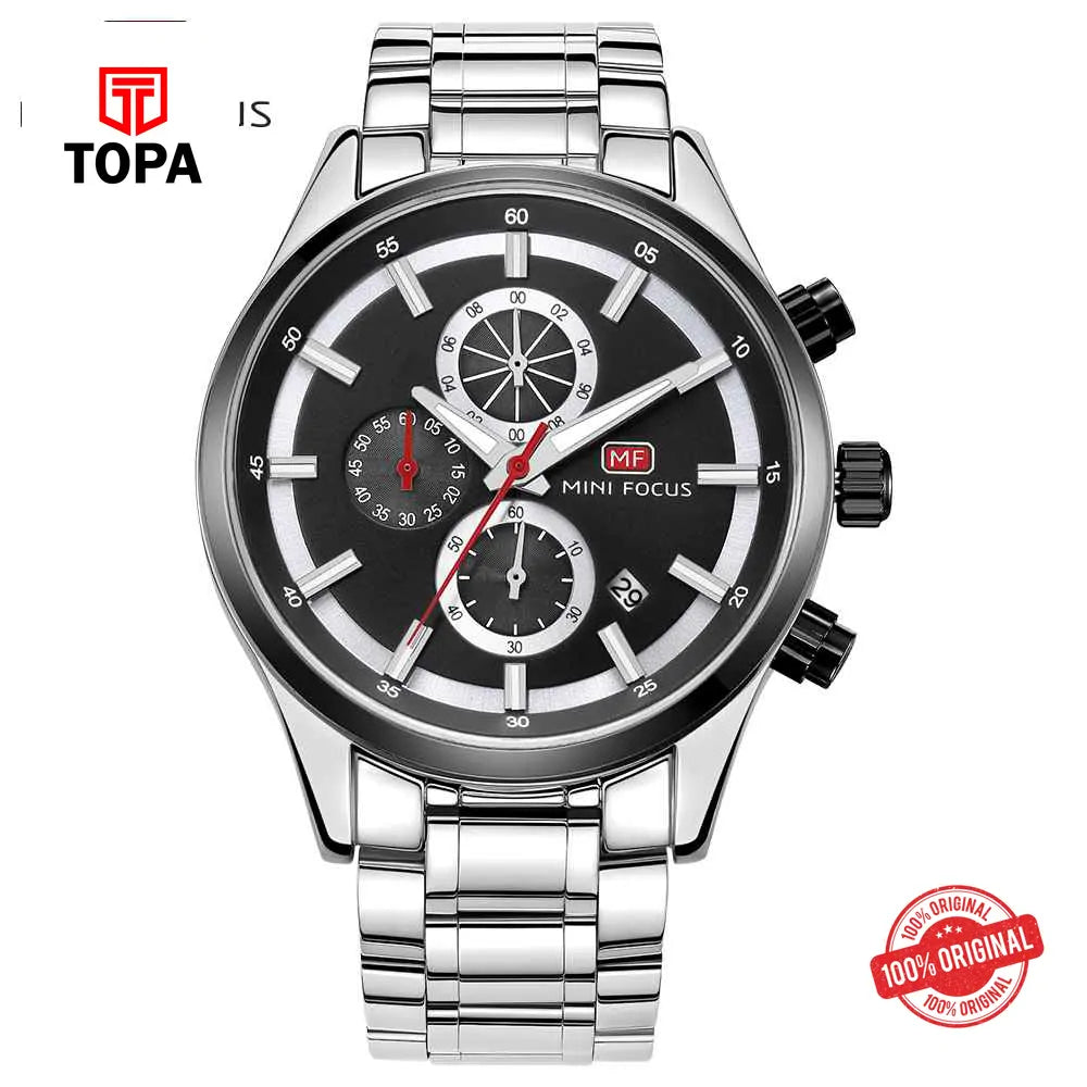 Mini Focus MF0081G-01 Metal Band Men Watch - Topa