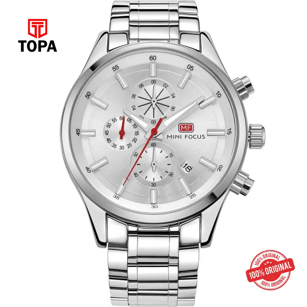 Mini Focus MF0081G-02 Metal Band Men Watch - Topa