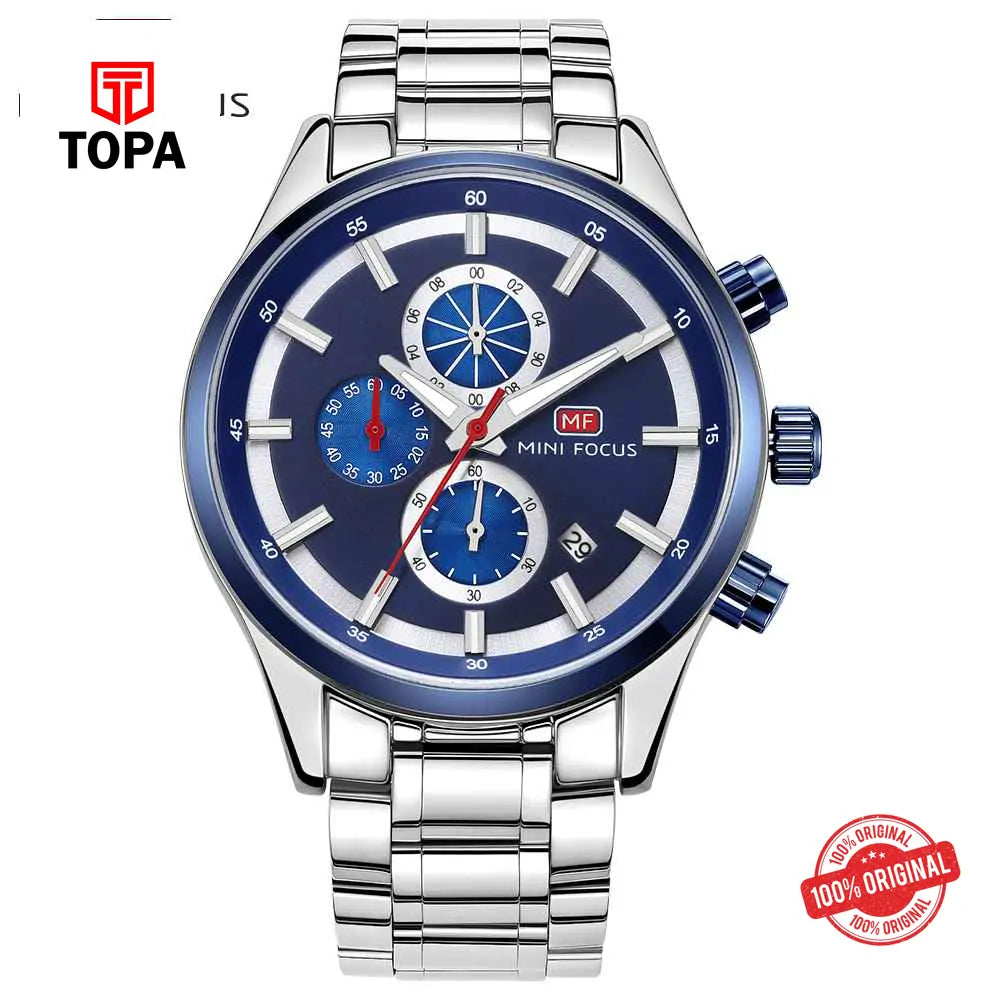 Mini Focus MF0081G-03 Metal Band Men Watch - Topa