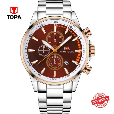 Mini Focus MF0085G-01 Metal Band Men Watch - Topa